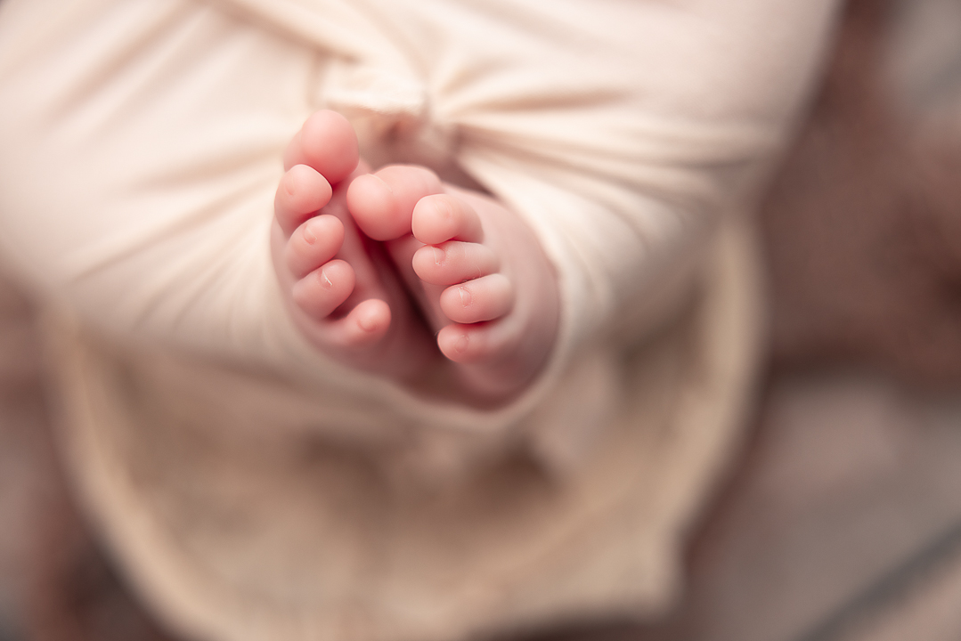 close up of baby's toes